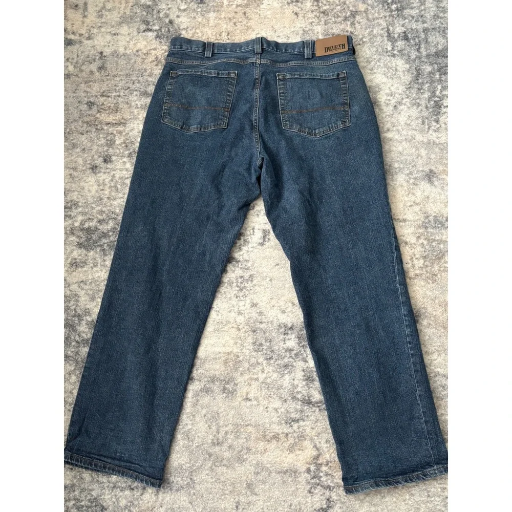 Duluth Trading Co Flex Weekender‎ Jeans Mens 38x30 (36x30) Blue Straight Denim